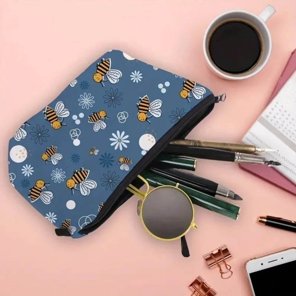 Bee Print Cosmetic Bag